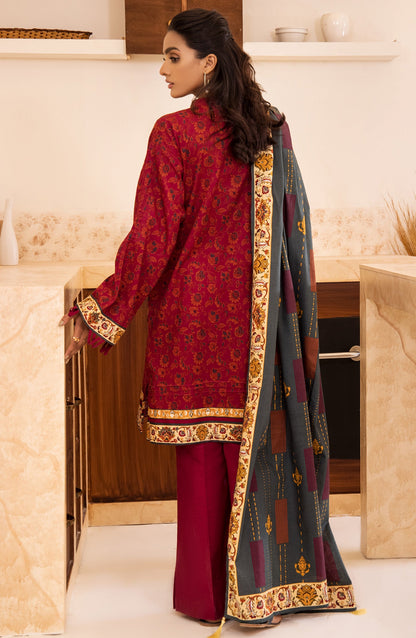 Orient - Unstitched 3 Piece Printed Khaddar Shirt, Pant and Khaddar Shawl Dupatta