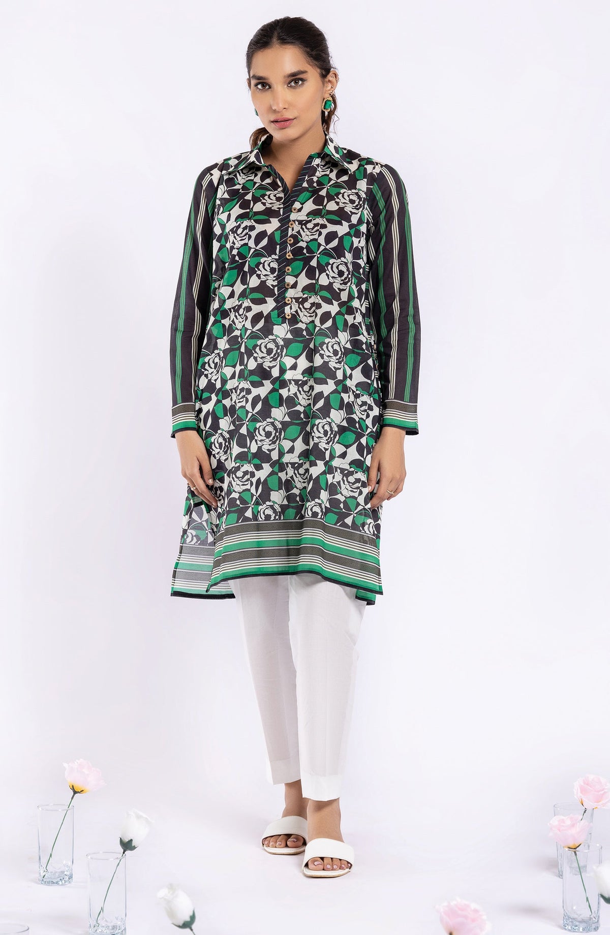 Orient - Unstitched 1 Piece Printed Lawn Shirt