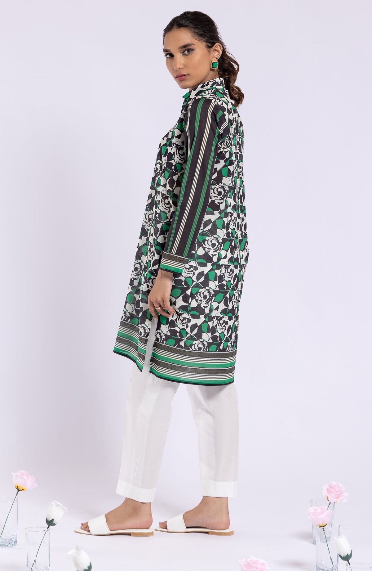 Orient - Unstitched 1 Piece Printed Lawn Shirt