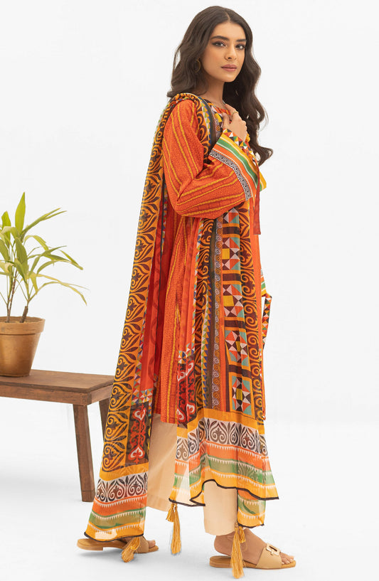 Orient - Unstitched 2 Piece Printed Lawn Shirt and Chiffon Dupatta