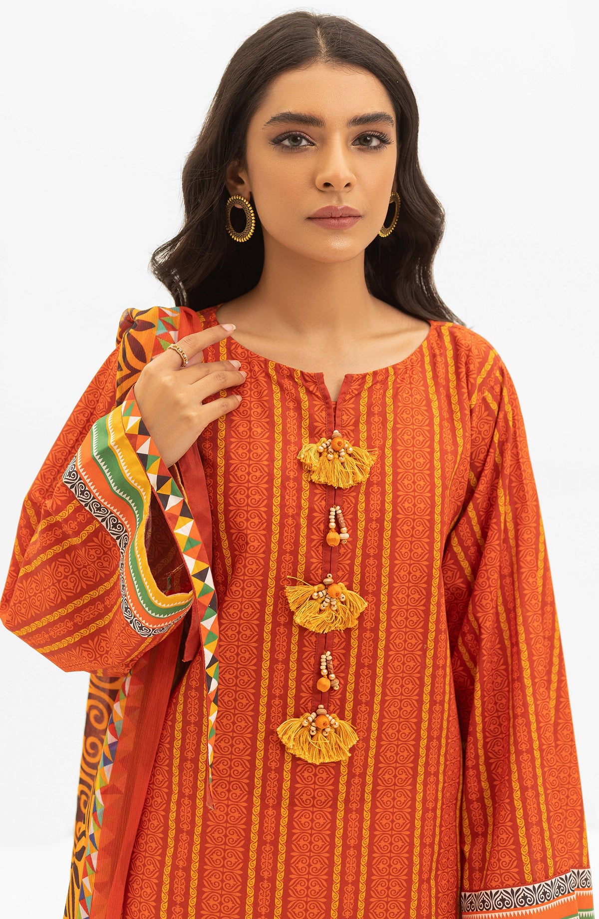 Orient - Unstitched 2 Piece Printed Lawn Shirt and Chiffon Dupatta