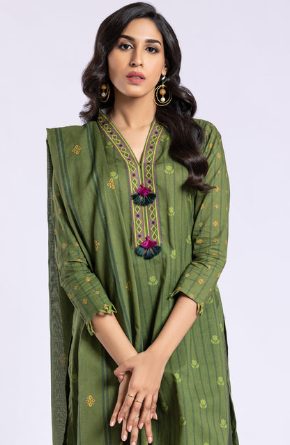 Orient - Unstitched 3 Piece Printed Lawn Shirt , Cambric Pant and Lawn Dupatta