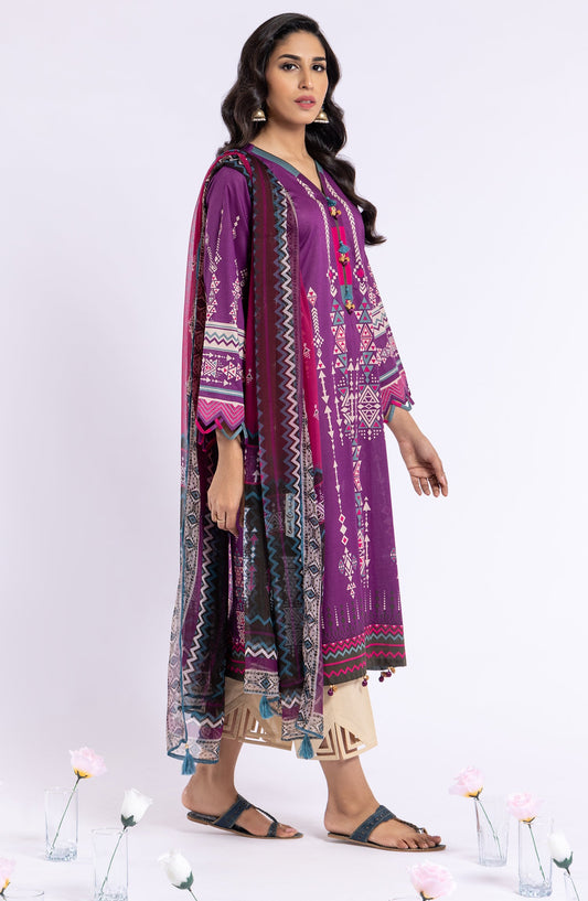 Orient - Unstitched 2 Piece Printed Lawn Shirt and Chiffon Dupatta