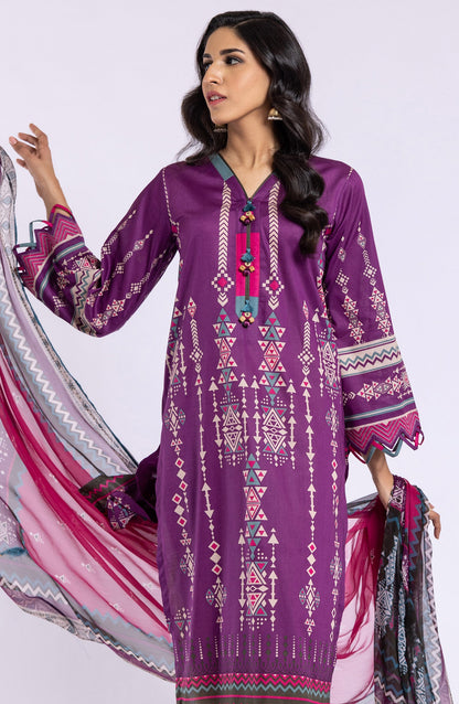Orient - Unstitched 2 Piece Printed Lawn Shirt and Chiffon Dupatta