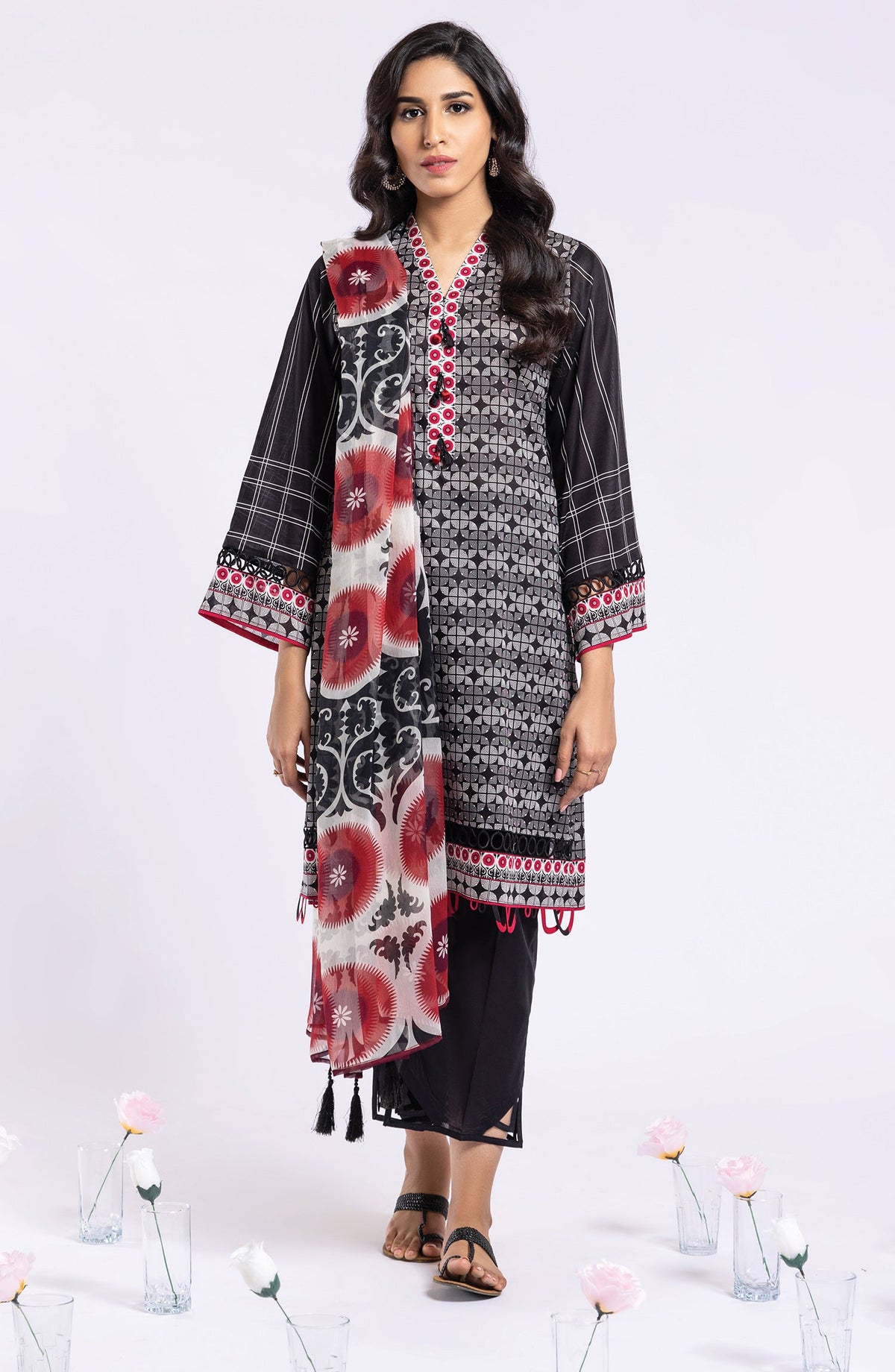 Orient - Unstitched 2 Piece Printed Lawn Shirt and Chiffon Dupatta