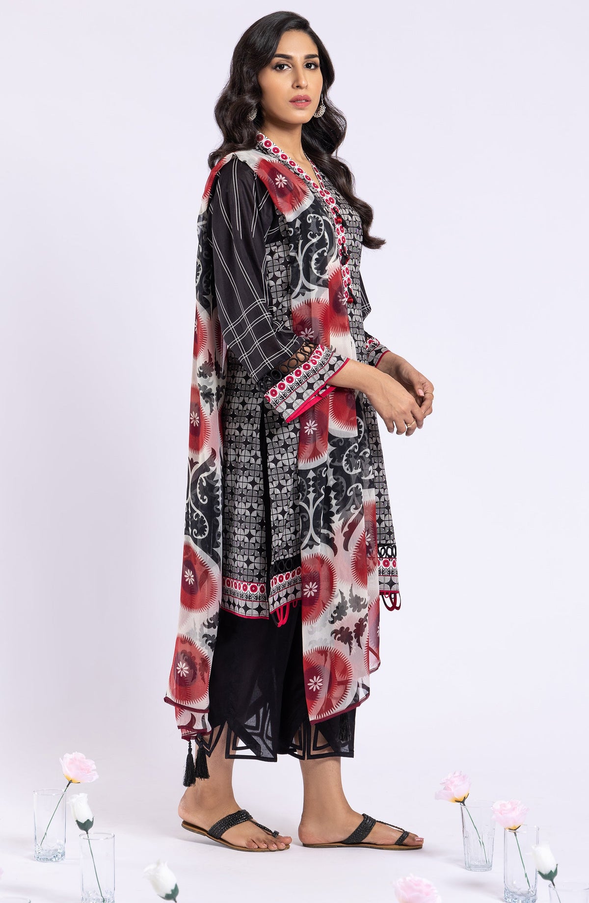 Orient - Unstitched 2 Piece Printed Lawn Shirt and Chiffon Dupatta