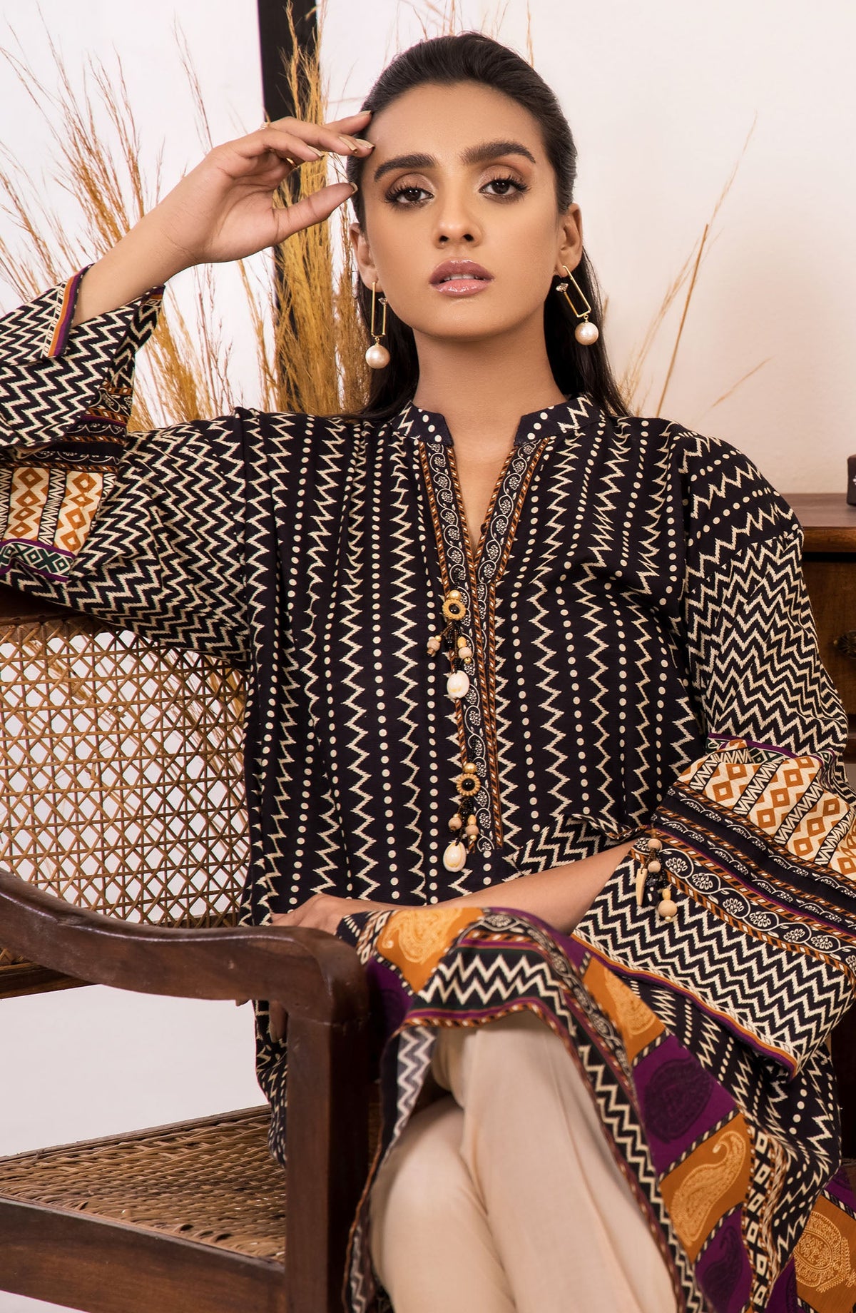 Orient - Unstitched 1 Piece Printed Khaddar Winter Shirt