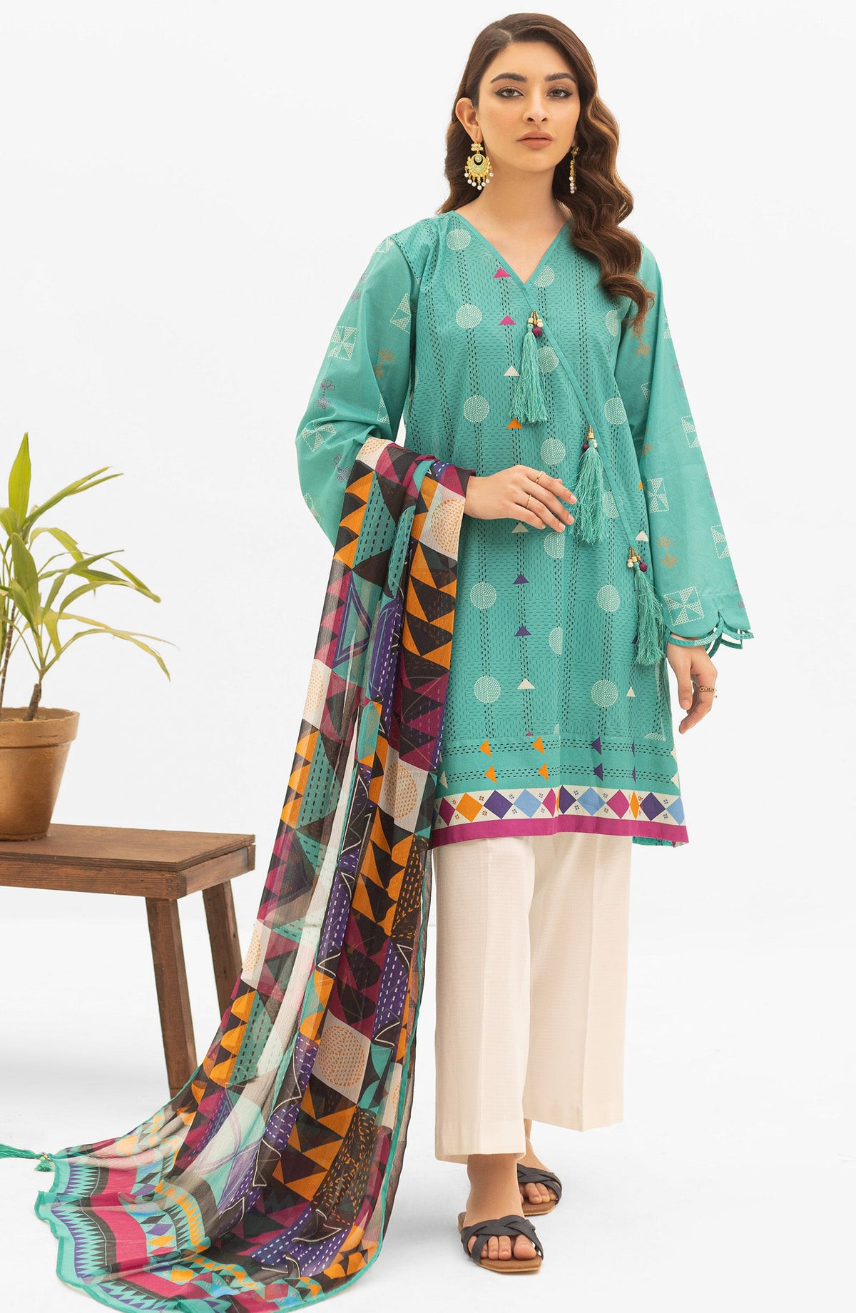 Orient - Unstitched 2 Piece Printed Lawn Shirt and Chiffon Dupatta