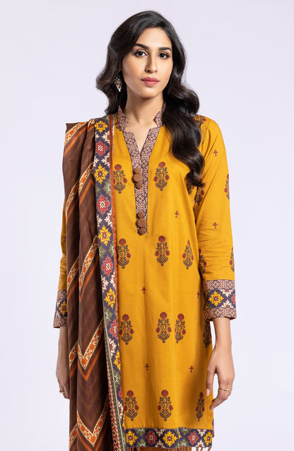 Orient - Unstitched 3 Piece Printed Lawn Shirt , Cambric Pant and Lawn Dupatta
