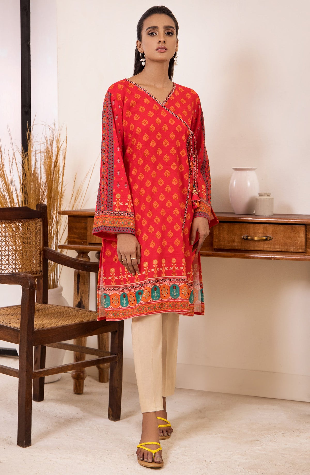 Orient - Unstitched 1 Piece Printed Khaddar Winter Shirt