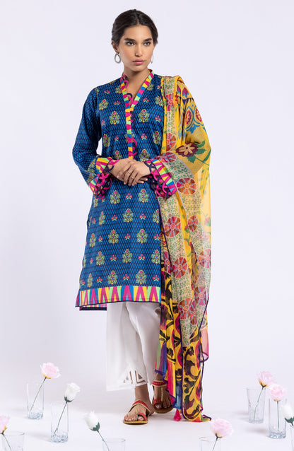 Orient - Unstitched 2 Piece Printed Lawn Shirt and Chiffon Dupatta