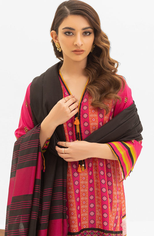 Orient - Unstitched 2 Piece Embroidered Lawn Shirt and Yarn Dyed Dupatta