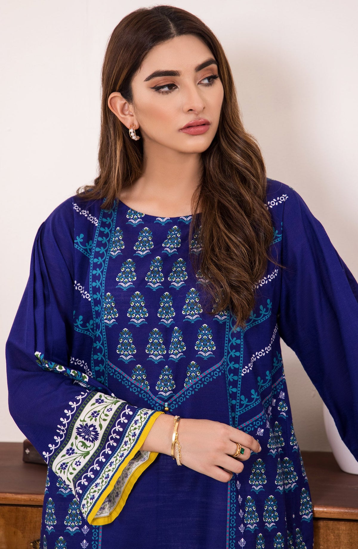 Orient - Unstitched 1 Piece Printed Khaddar Winter Shirt