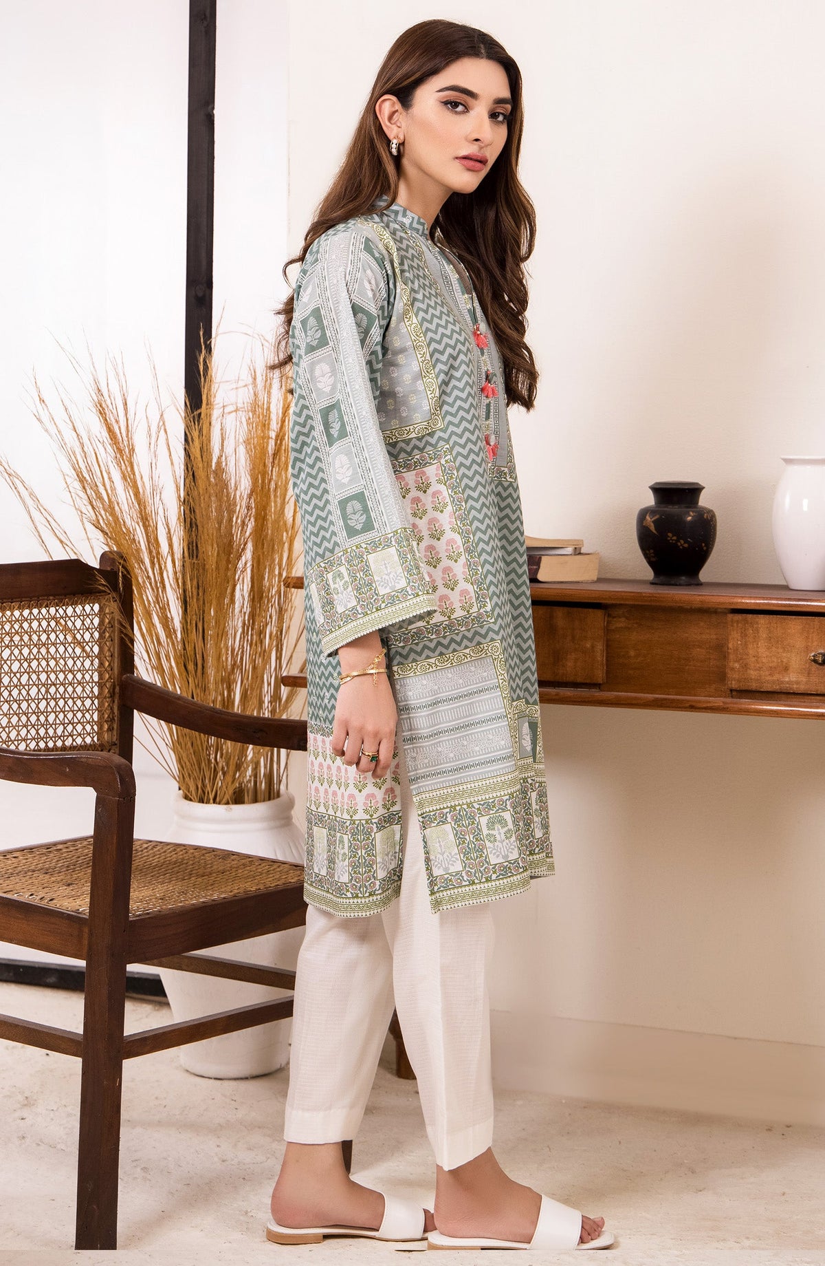 Orient - Unstitched 1 Piece Printed Khaddar Winter Shirt