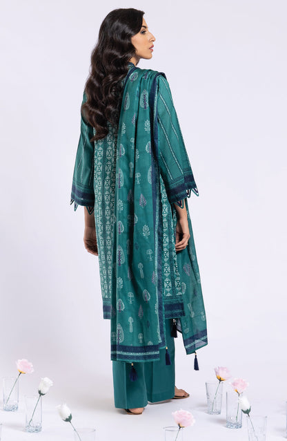Orient - Unstitched 3 Piece Printed Lawn Shirt , Cambric Pant and Lawn Dupatta