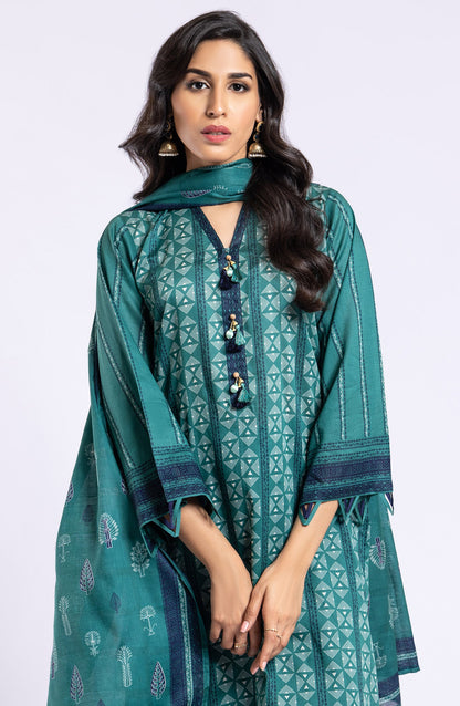 Orient - Unstitched 3 Piece Printed Lawn Shirt , Cambric Pant and Lawn Dupatta