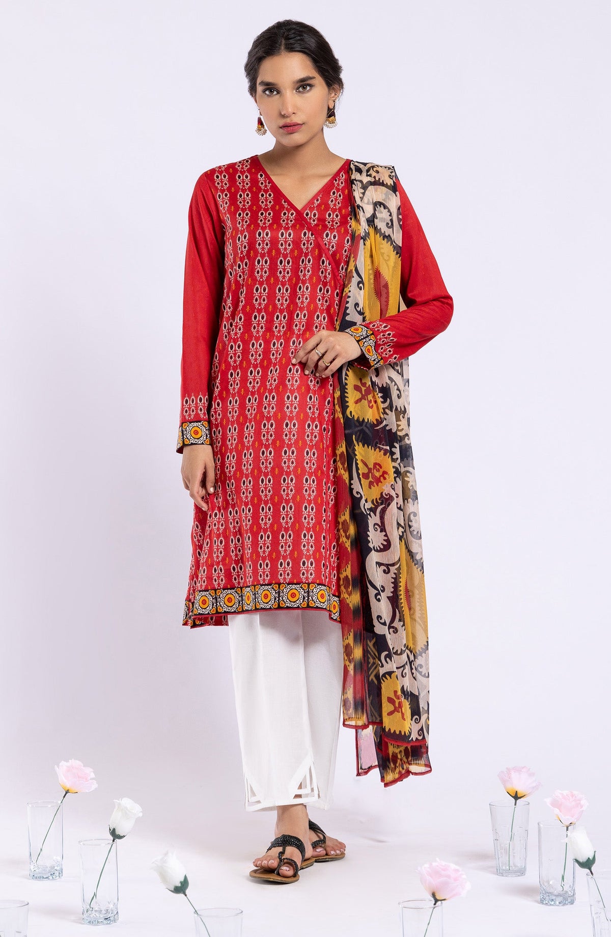 Orient - Unstitched 2 Piece Printed Lawn Shirt and Chiffon Dupatta