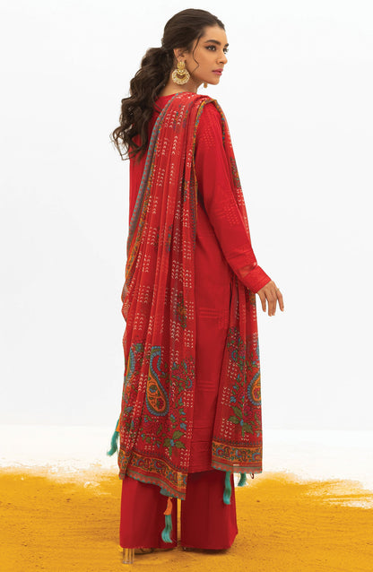 Orient - Unstitched 3 Piece Embroidered Jacquard Shirt , Cambric Pant and Chiffon Dupatta