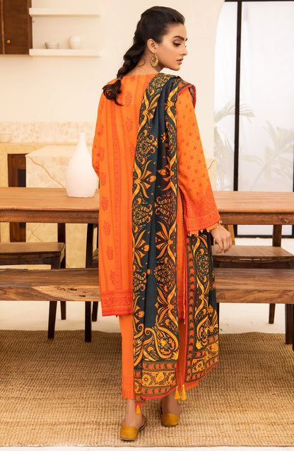 Orient - Unstitched 3 Piece Embroidered Karandi Shirt , Pant and Karandi Dupatta