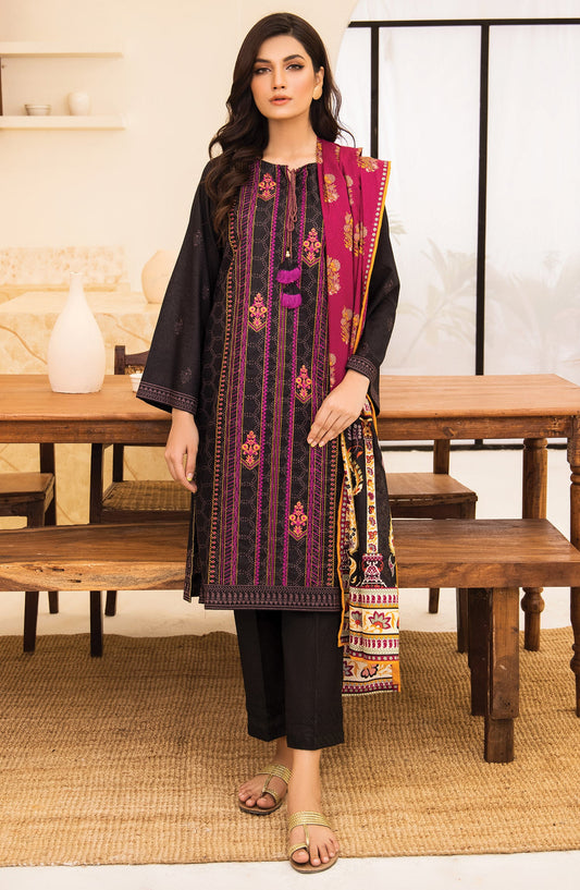 Orient - Unstitched 3 Piece Embroidered Karandi Shirt , Pant and Karandi Dupatta