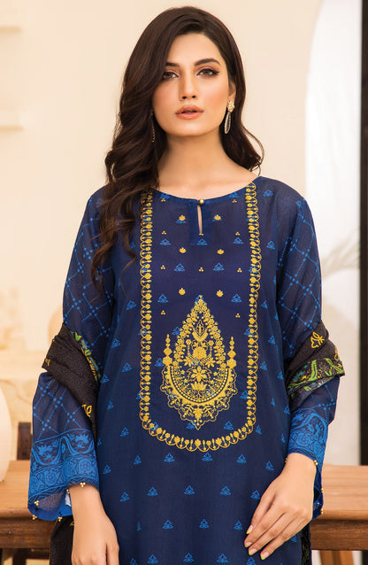 Orient - Unstitched 3 Piece Embroidered Karandi Shirt , Pant and Karandi Dupatta