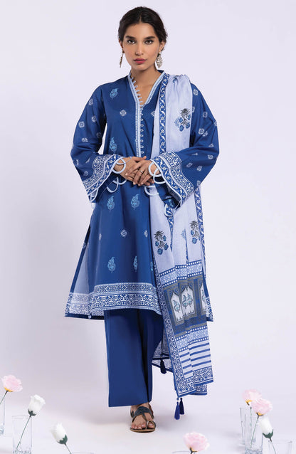 Orient - Stitched 3 Piece Printed Lawn Shirt , Cambric Pant and Lawn Dupatta