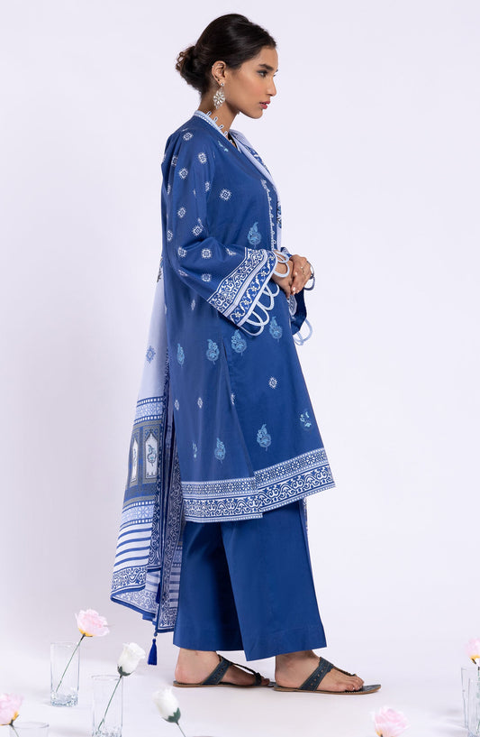 Orient - Unstitched 3 Piece Printed Lawn Shirt , Cambric Pant and Lawn Dupatta