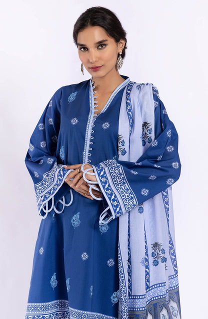 Orient - Stitched 3 Piece Printed Lawn Shirt , Cambric Pant and Lawn Dupatta