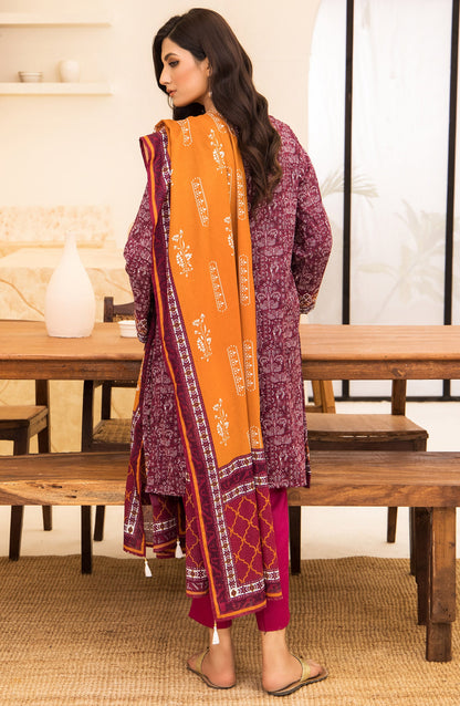 Orient - Unstitched 3 Piece Printed Karandi Shirt , Pant and Karandi Shawl Dupatta