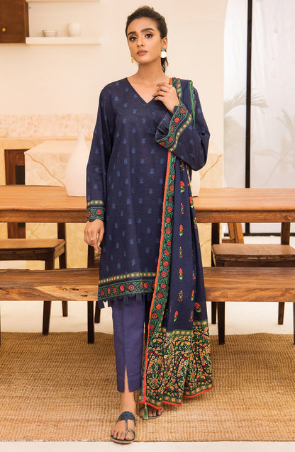 Orient - Unstitched 3 Piece Printed Karandi Shirt , Pant and Karandi Shawl Dupatta