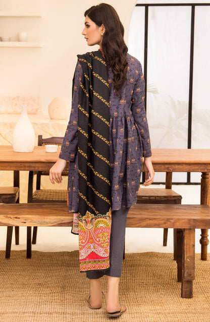 Orient - Unstitched 3 Piece Printed Karandi Shirt , Pant and Karandi Shawl Dupatta