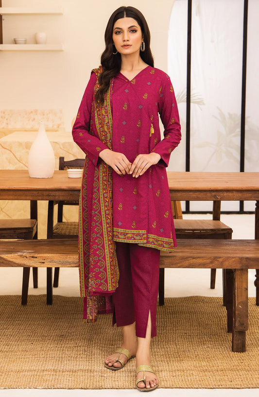 Orient - Unstitched 3 Piece Printed Karandi Shirt , Pant and Karandi Shawl Dupatta