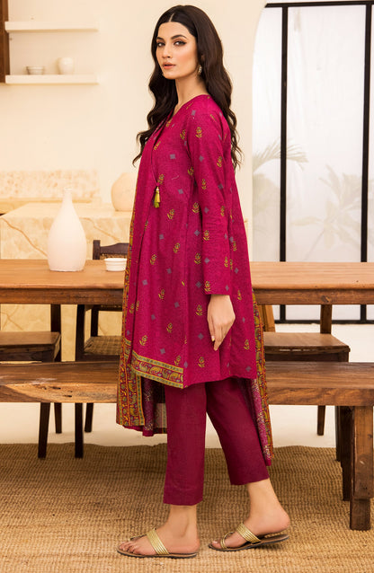 Orient - Unstitched 3 Piece Printed Karandi Shirt , Pant and Karandi Shawl Dupatta