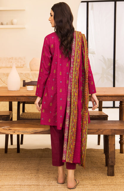 Orient - Unstitched 3 Piece Printed Karandi Shirt , Pant and Karandi Shawl Dupatta