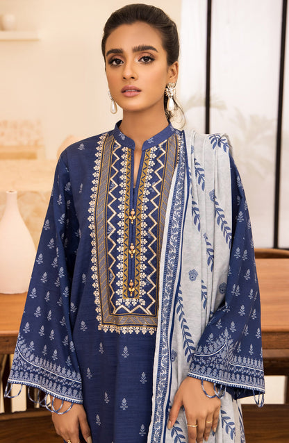Orient - Unstitched 3 Piece Embroidered Khaddar Shirt , Pant and Khaddar Dupatta