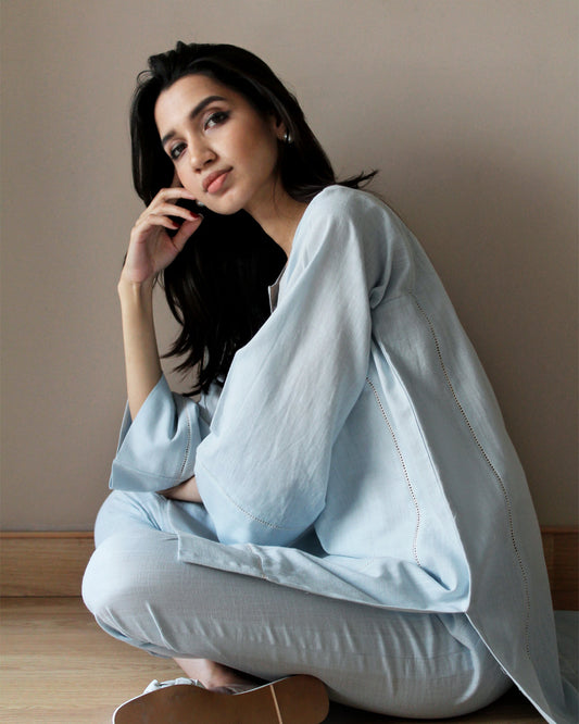 Ayesha Naveed - China Blue Set