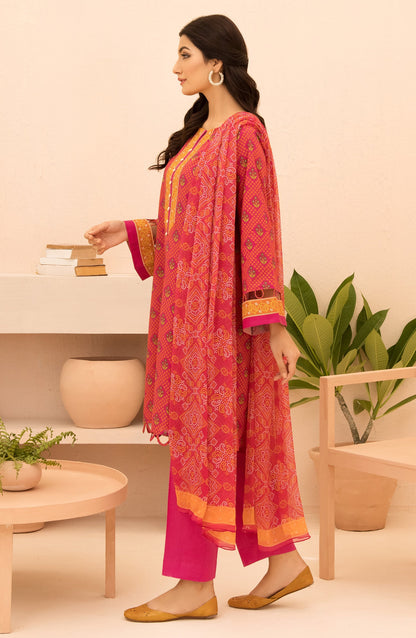 Orient - Unstitched 3 Piece Printed Lawn Shirt, Cambric Pant and Chiffon Dupatta