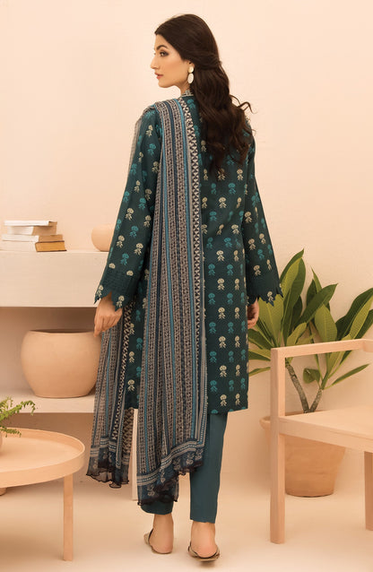 Orient - Unstitched 3 Piece Printed Lawn Shirt , Cambric Pant and Chiffon Dupatta