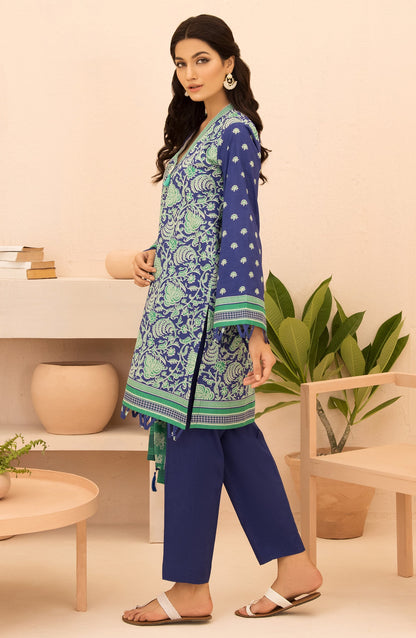 Orient - Unstitched 3 Piece Printed Lawn Shirt , Dyed Textured Pant and Lawn Dupatta