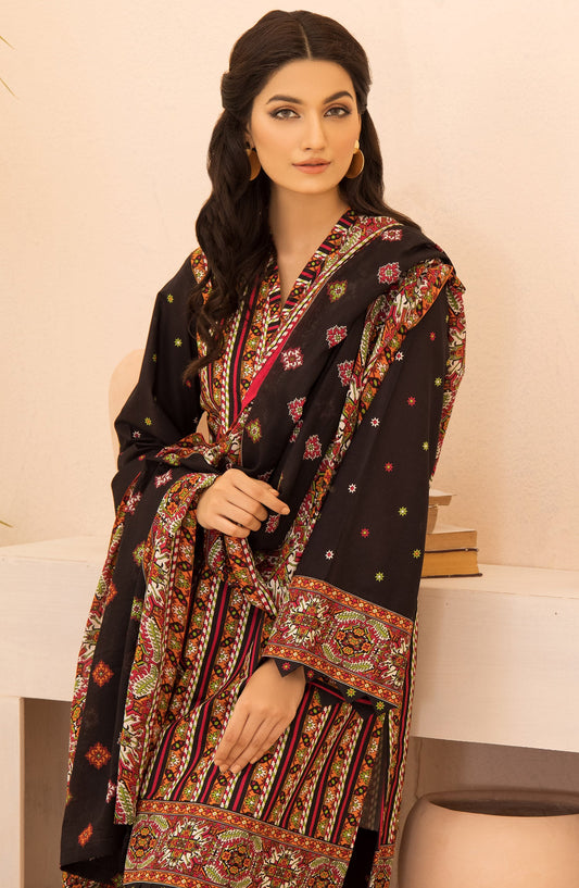 Orient - Unstitched 3 Piece Printed Lawn Shirt , Dyed Textured Pant and Lawn Dupatta