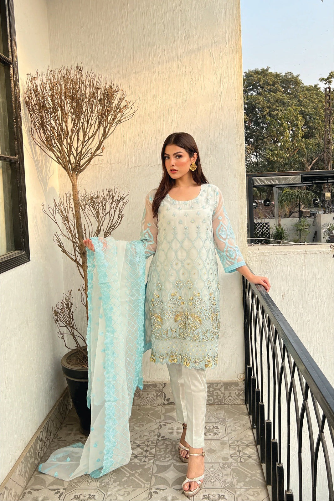 Bareeq Outfits - VINTAGE FESTIVE DRESS