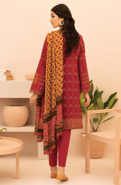 Orient - Unstitched 3 Piece Printed Lawn Shirt , Cambric Pant and Chiffon Dupatta