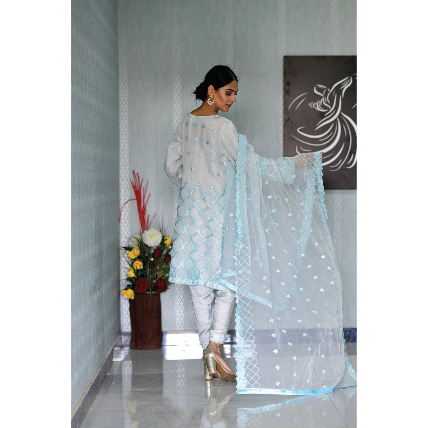 Bareeq Outfits - VINTAGE FESTIVE DRESS