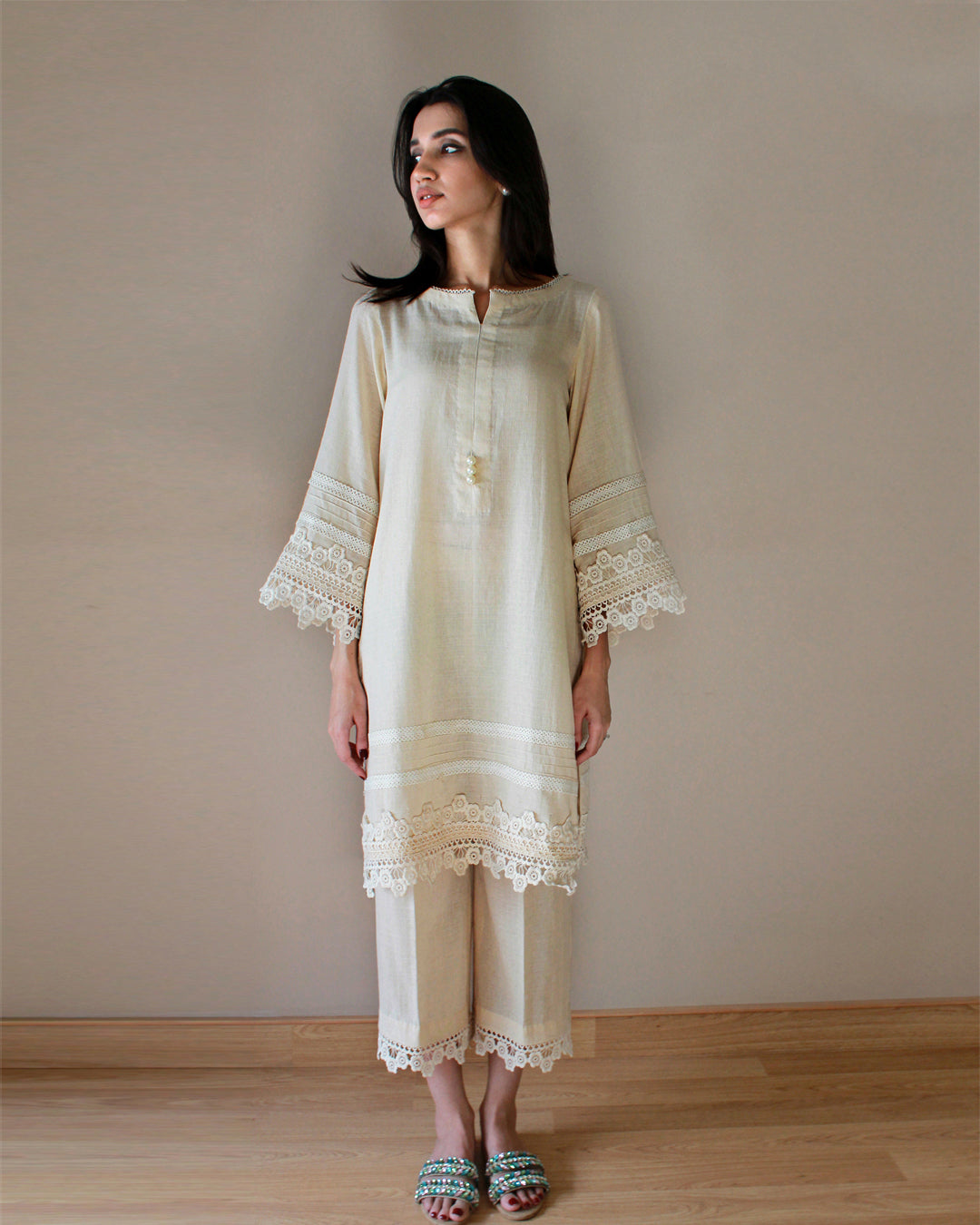 Ayesha Naveed - Cream Set