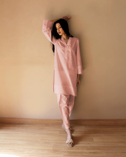 Ayesha Naveed - Pink linen set