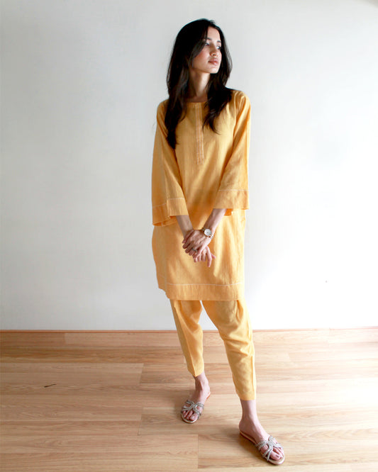 Ayesha Naveed - Aria Set - mango yellow