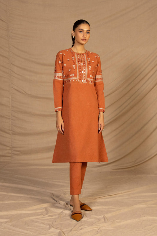 Embroidered Mélange Shirt