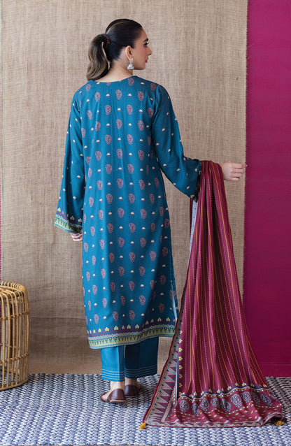 Orient - Unstitched 3 Piece Embroidered Linen Shirt , Linen Pant and Linen Dupatta