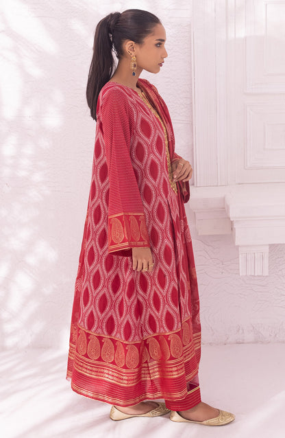 Orient - Unstitched 3 Piece Embroidered Jacquard Shirt , Cambric Pant and Jacquard Dupatta