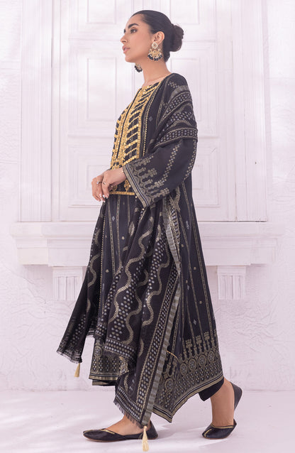 Orient - Unstitched 3 Piece Embroidered Jacquard Shirt , Cambric Pant and Jacquard Dupatta